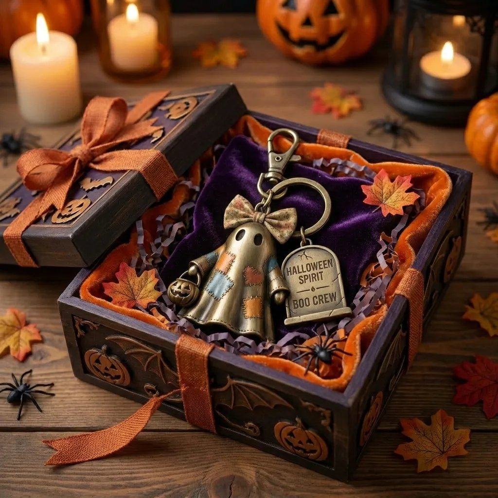 🎁HOT SALE 49% OFF 🔥Halloween Spirit Boo Crew Ghost Keychain