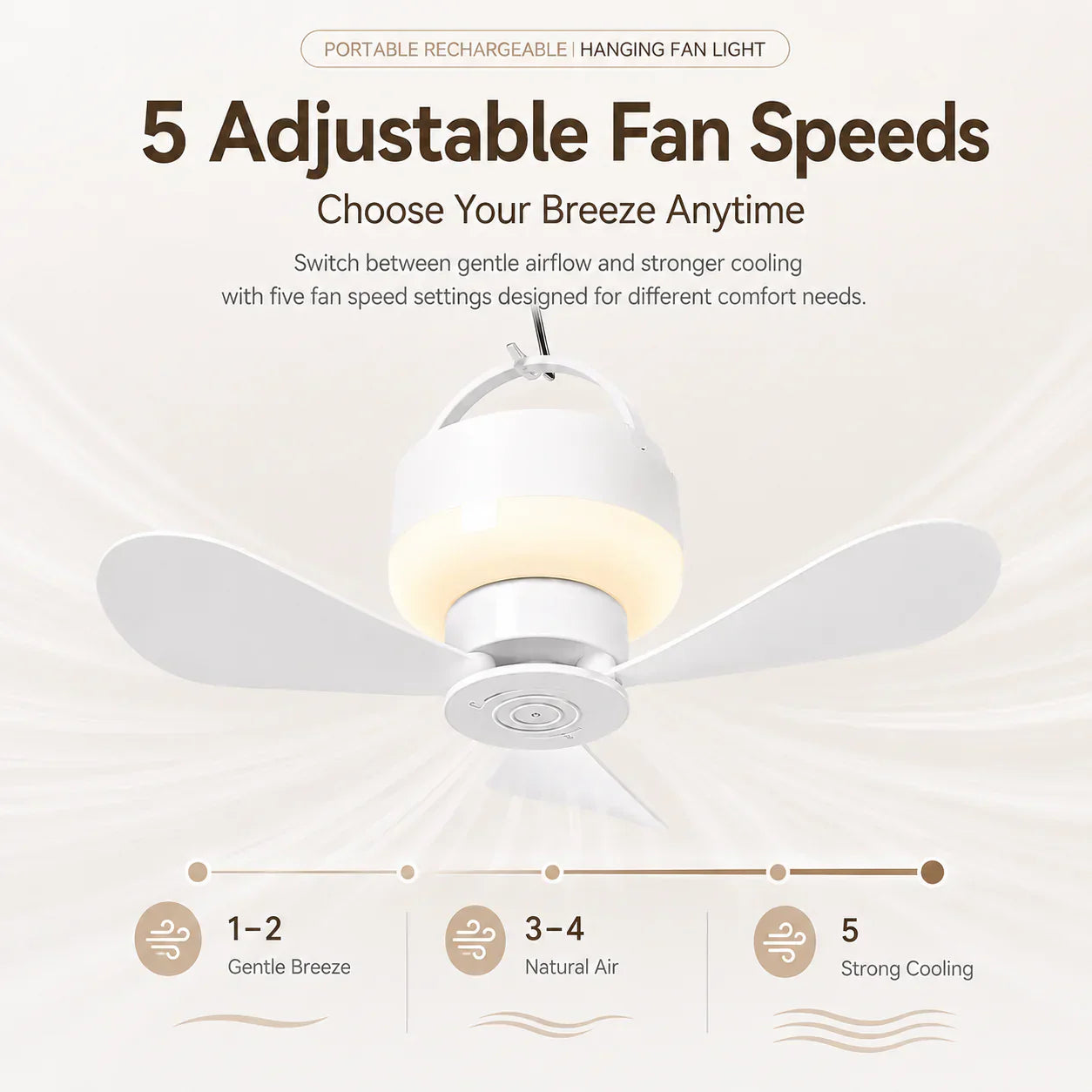 Portable Camping Light – Rechargeable and Hangable for Outdoor Use
