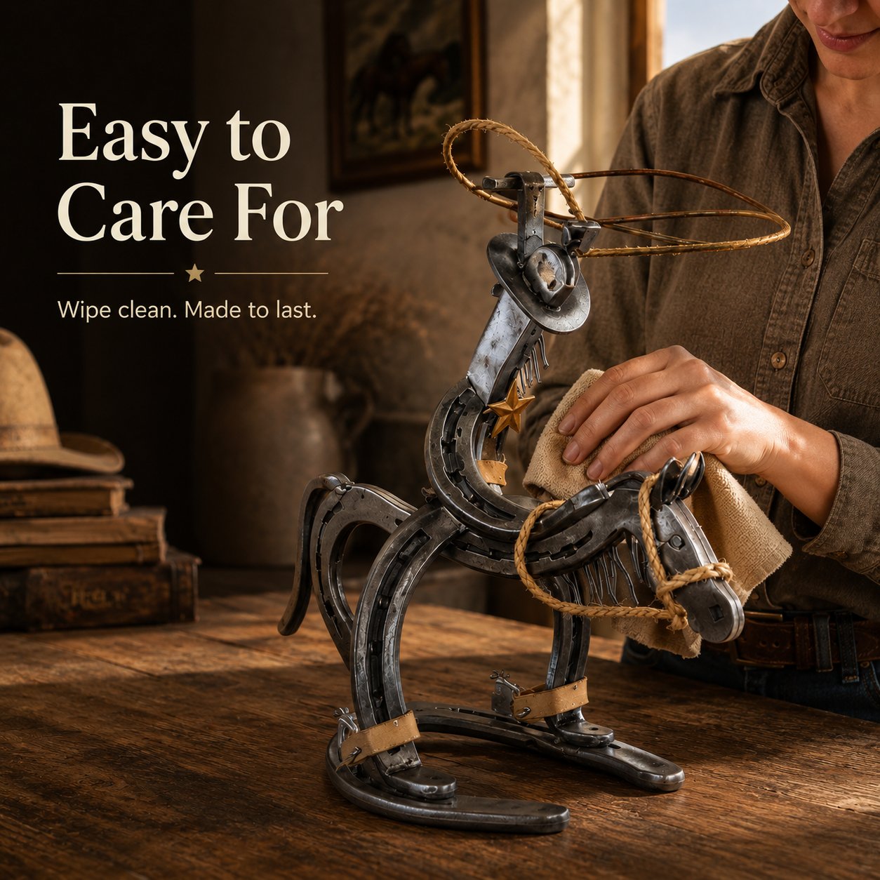 🔥LAST SALE 49% OFF-✨Handcrafted Cowboy Iron Pony Ornament
