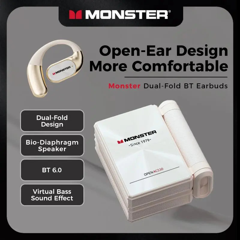 🔥LAST DAY 50% OFF-Monster AC530 Open-Ear Mic Headset,Gifts for Men & Women