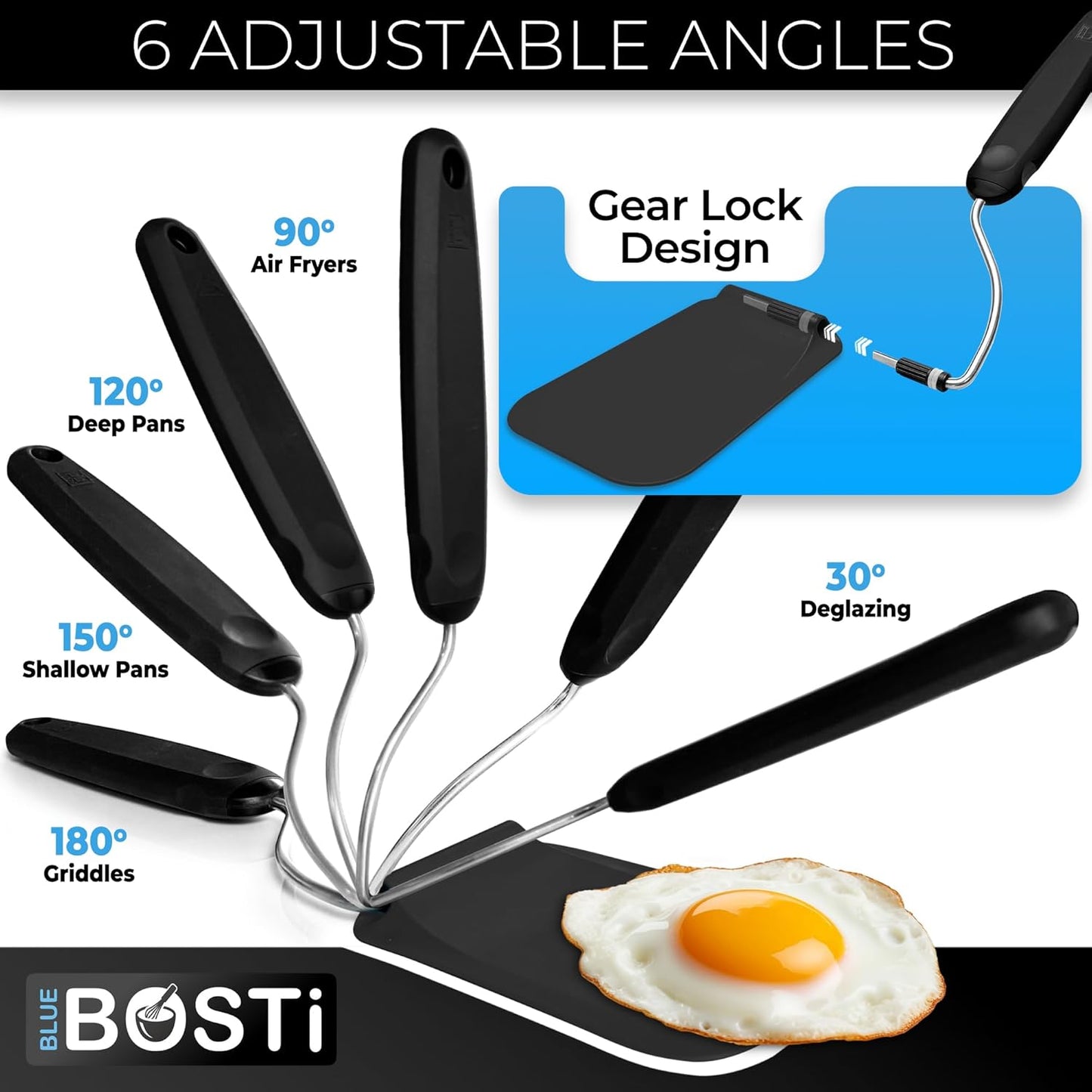 🔥Hot Sale 50% OFF🔥Adjustable Angle Spatula - New PPSU material