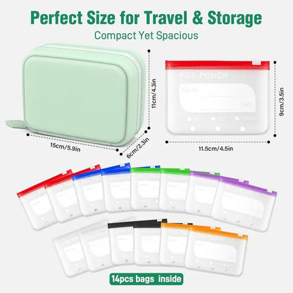 💊 MedVault ProTM A8 Waterproof Pill Organizer Set