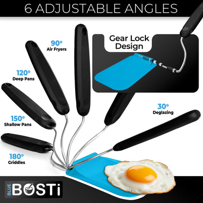 🔥Summer Flash Sale 50% OFF - Adjustable Angle Spatula – 2 PPSU Heads, Non-Toxic & PFAS-Free