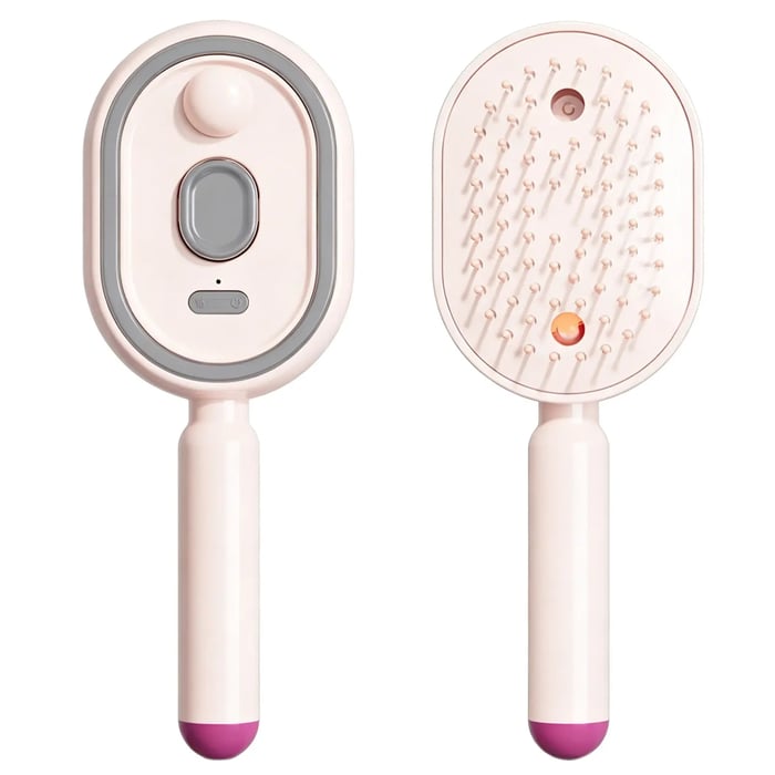 🔥Electric Spray Air Cushion Massage Hair Comb – Anti-Tangle & Essential Oil Mist Brush