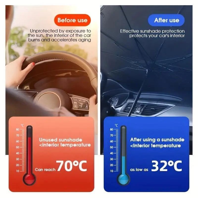🔥Summer Flash Sale 50% OFF -🚗Universal Portable Car Windshield Sunshade