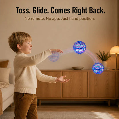 Sphere Flying Spinner Toy with LED Lights for Kids