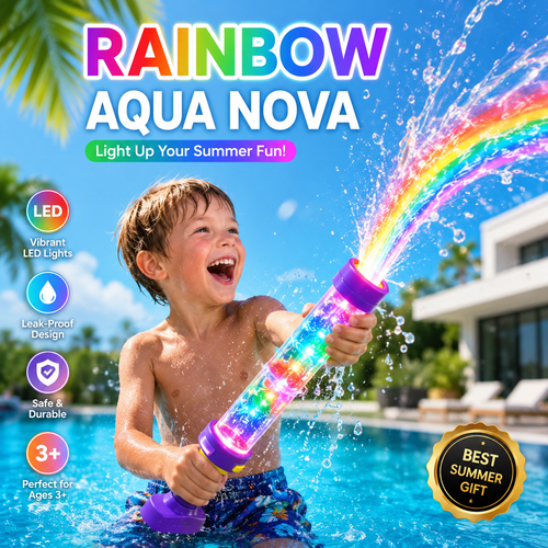 🌈 Bright rainbow LED water pistol | Summer fun that bursts into life as if by magic! ✨